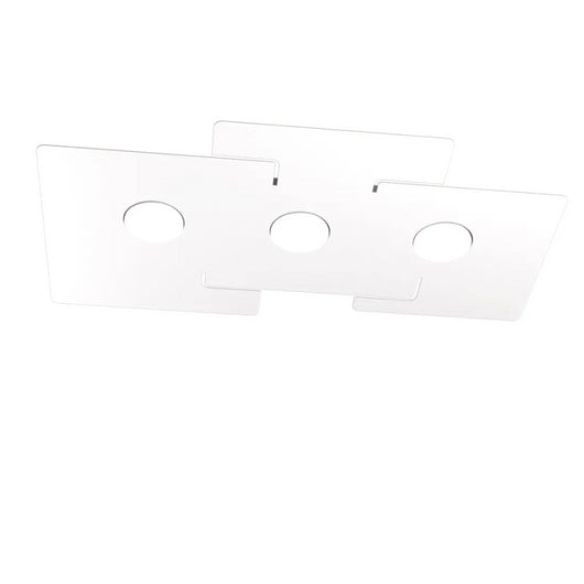 Plafoniera a led ECHO Top Light in metallo Bianco rettangolare con 3 attacchi lampadina Gx53