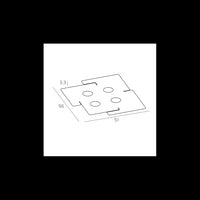 Plafoniera a led ECHO Top Light in metallo Bianco rettangolare con 4 attacchi lampadina Gx53