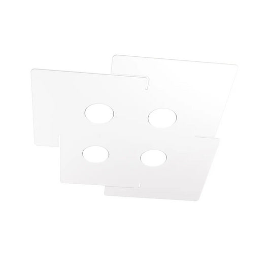 Plafoniera a led ECHO Top Light in metallo Bianco rettangolare con 4 attacchi lampadina Gx53