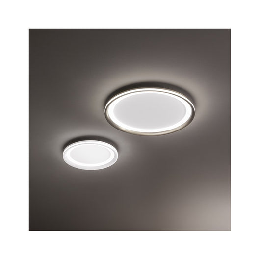 Plafoniera a led EDGE Grigio Titanio 38W Perenz in alluminio