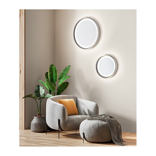 Plafoniera a led EDGE Grigio Titanio 38W Perenz in alluminio