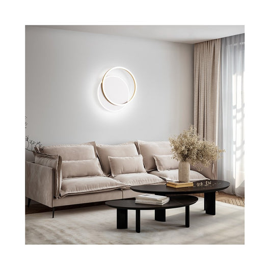 Plafoniera a led ORBIT Bianco e Oro 43W Perenz in alluminio