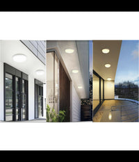 Plafoniera A Soffitto Da Giardino A Led 24w Luce Fredda Calda Naturale Ip65 Es52         