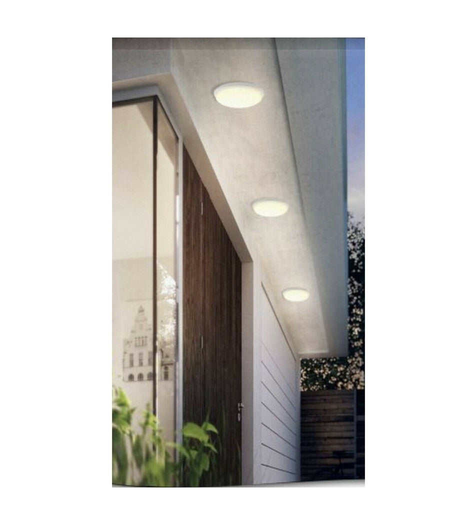 Plafoniera A Soffitto Da Giardino A Led 24w Luce Fredda Calda Naturale Ip65 Es52  -bianco Naturale      -