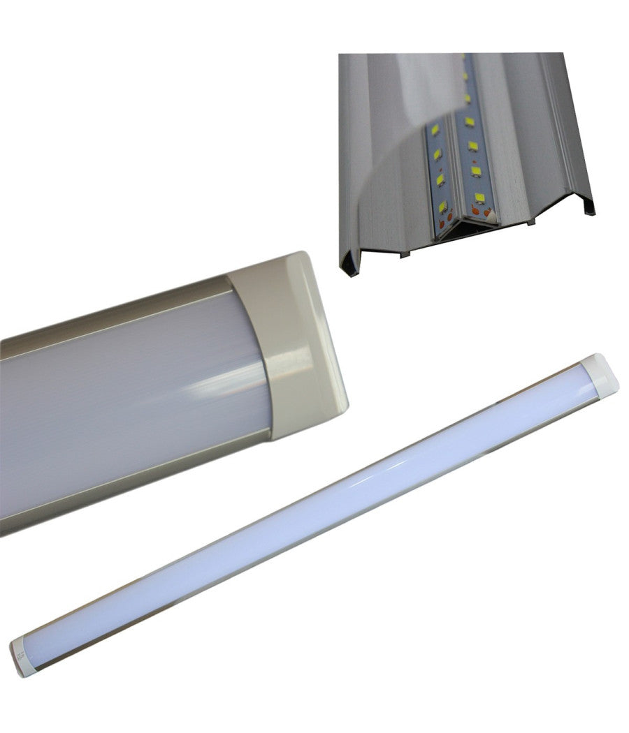 Plafoniera Applique A Led Slim Smd Soffitto Lampada Profilo Spessore 27mm Luce  -bianco Freddo   120 Cm   -