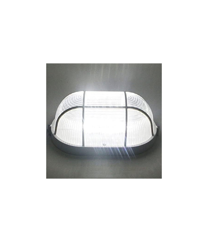 Plafoniera Applique Ovale Griglia Tartaruga Bianca Campana In Vetro Attacco E27         