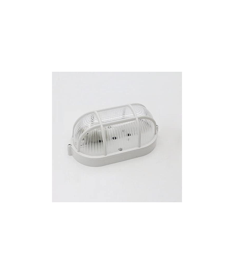 Plafoniera Applique Ovale Griglia Tartaruga Bianca Campana In Vetro Attacco E27         