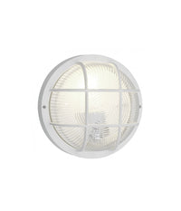 Plafoniera Applique Tonda Griglia Tartaruga Bianca Campana In Vetro Attacco E27         