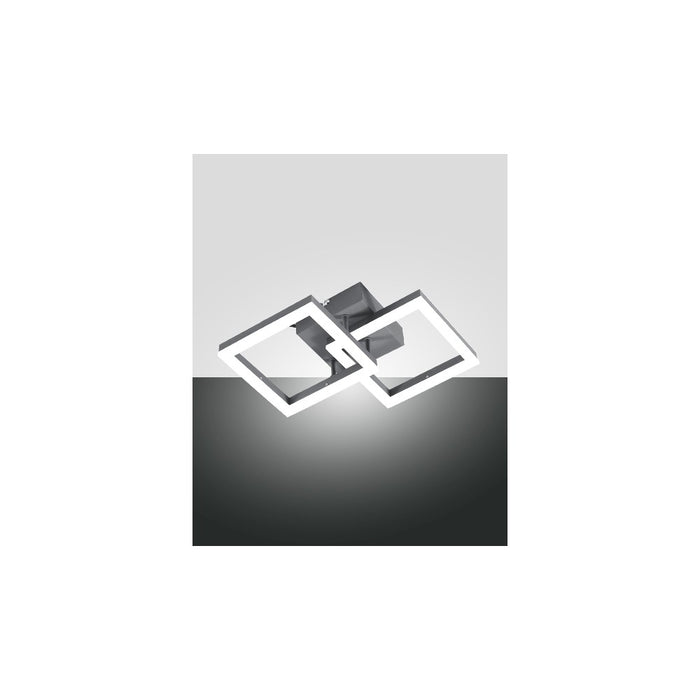 Plafoniera BARD a led moderna 21W antracite 3394-28-282 Fabas Luce