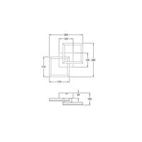 Plafoniera BARD a led moderna 21W nero 3394-28-101 Fabas Luce