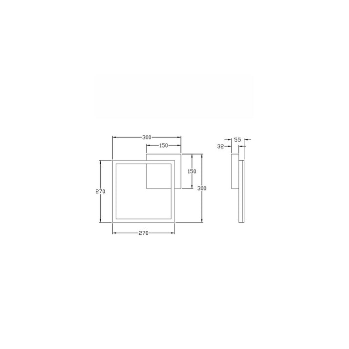 Plafoniera BARD a led moderna 22W Nero 3394-21-101 Fabas Luce