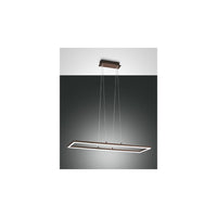 Plafoniera Bard a sospensione a led 52W Corten 3394-45-361 Fabas Luce