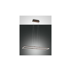 Plafoniera Bard a sospensione a led 52W Corten 3394-45-361 Fabas Luce