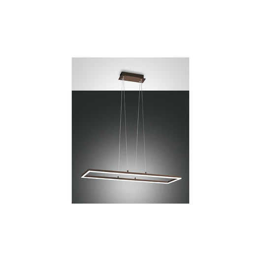 Plafoniera Bard a sospensione a led 52W Corten 3394-45-361 Fabas Luce