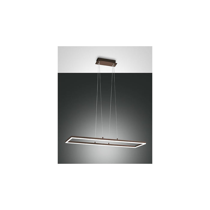 Plafoniera Bard a sospensione a led 52W Corten 3394-45-361 Fabas Luce