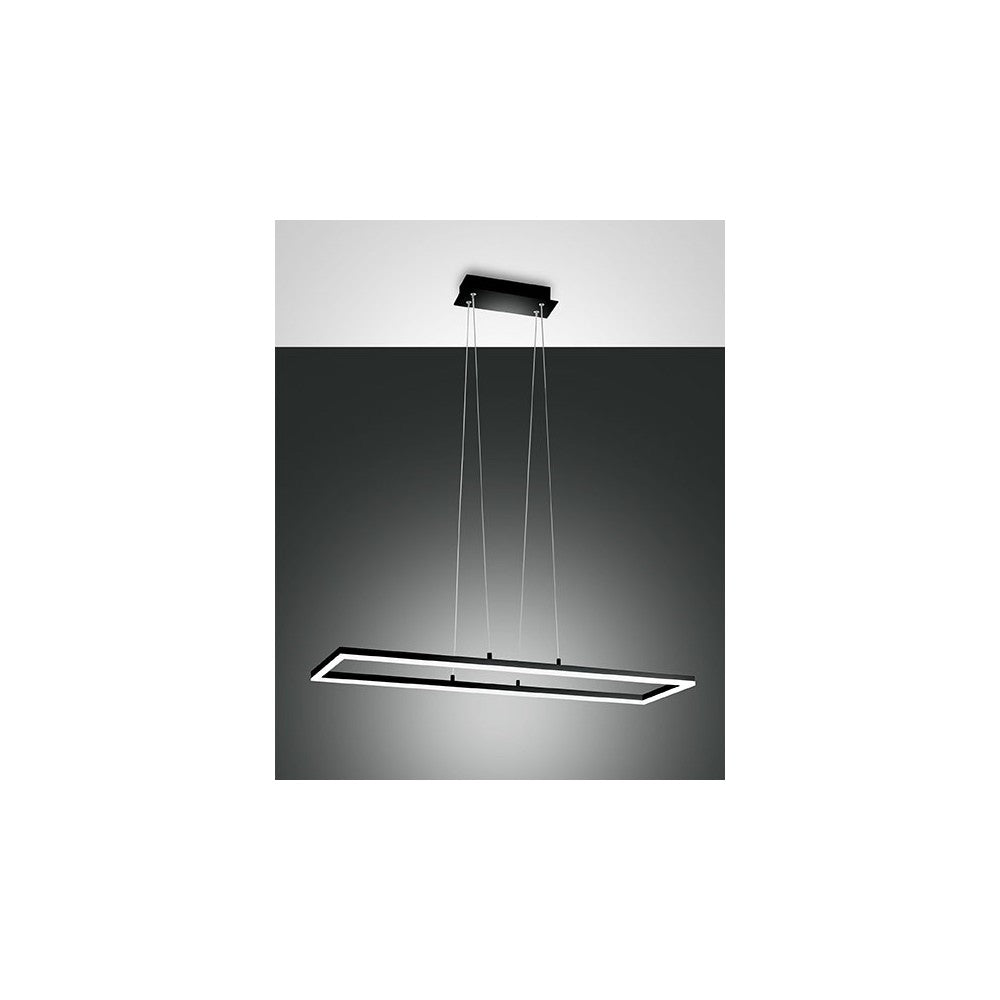 Plafoniera Bard a sospensione a led 52W Nero 3394-45-101 Fabas Luce