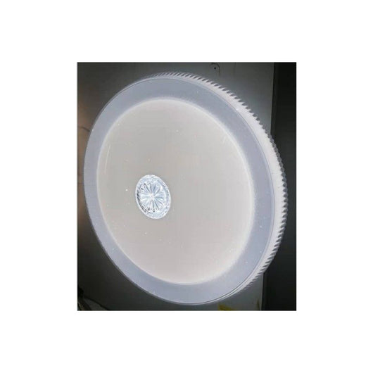 Trade Shop - Plafoniera Con Cristallo Centrale Moderno 40cm 50w Led Lampadario Luce 6500k 80404         