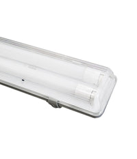 Plafoniera Doppia Per Tubi Led T8 In Plastica Da 150cm Trasparente Impermeabile         