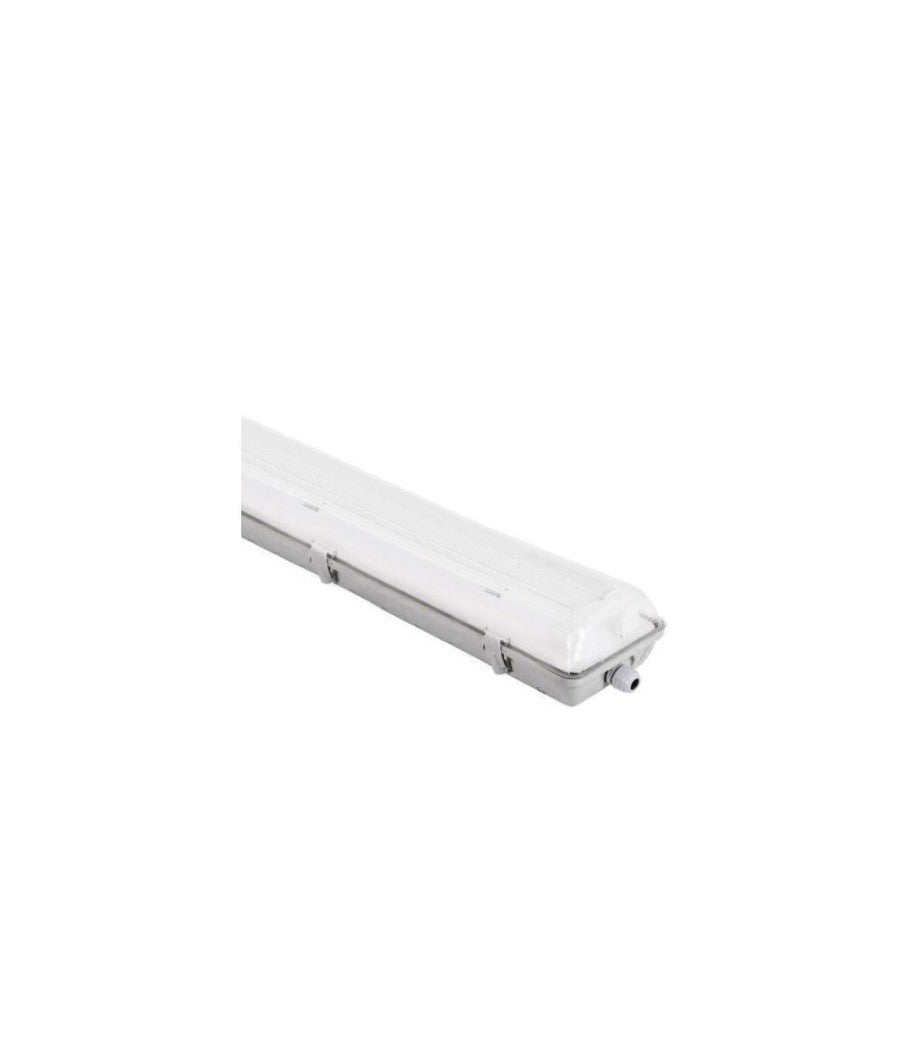 Plafoniera Doppia Per Tubi Led T8 In Plastica Da 150cm Trasparente Impermeabile         
