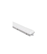 Plafoniera Doppia Per Tubi Led T8 In Plastica Da 150cm Trasparente Impermeabile         