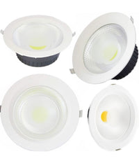 Plafoniera Faretto Cob Led Da Incasso Da 30w Luce Bianco Freddo Caldo         