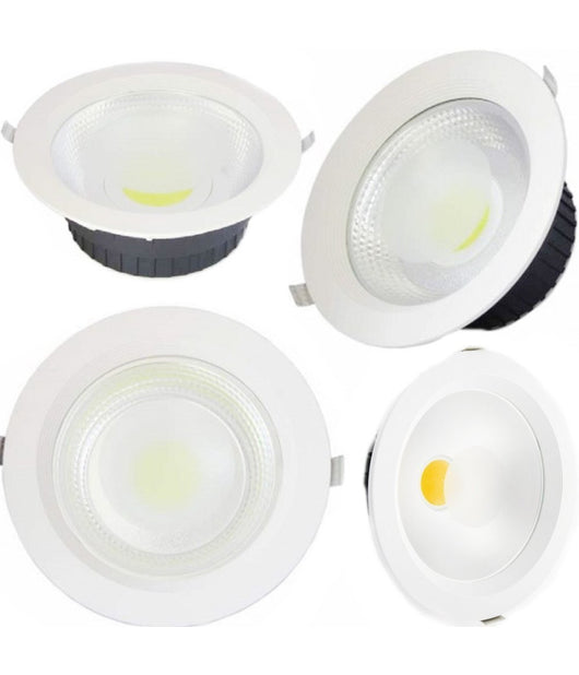 Plafoniera Faretto Cob Led Da Incasso Da 30w Luce Bianco Freddo Caldo         