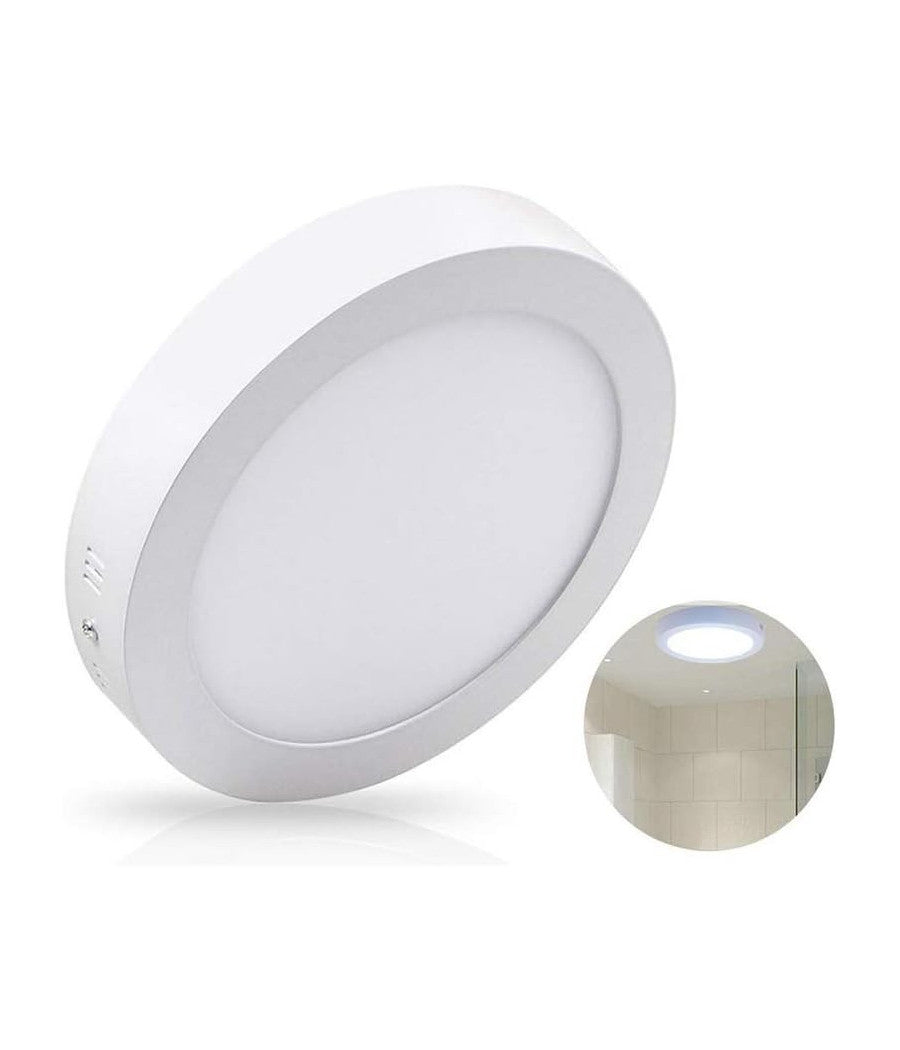 Plafoniera Faretto Pannello Soffitto Led Luce Freddo 12w Quadrato Tondo  -bianco Caldo  Tondo    -
