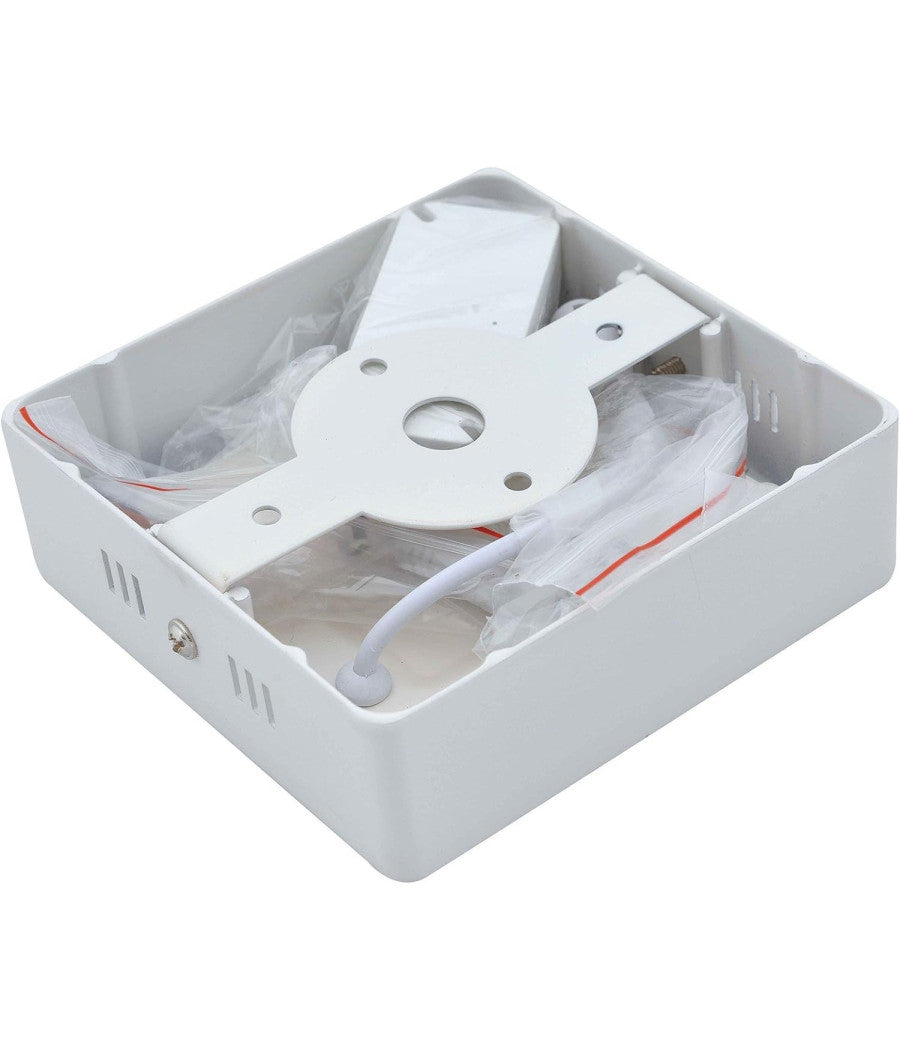 Plafoniera Faretto Pannello Soffitto Led Luce Freddo 12w Quadrato Tondo  -bianco Freddo  Quadrato    -