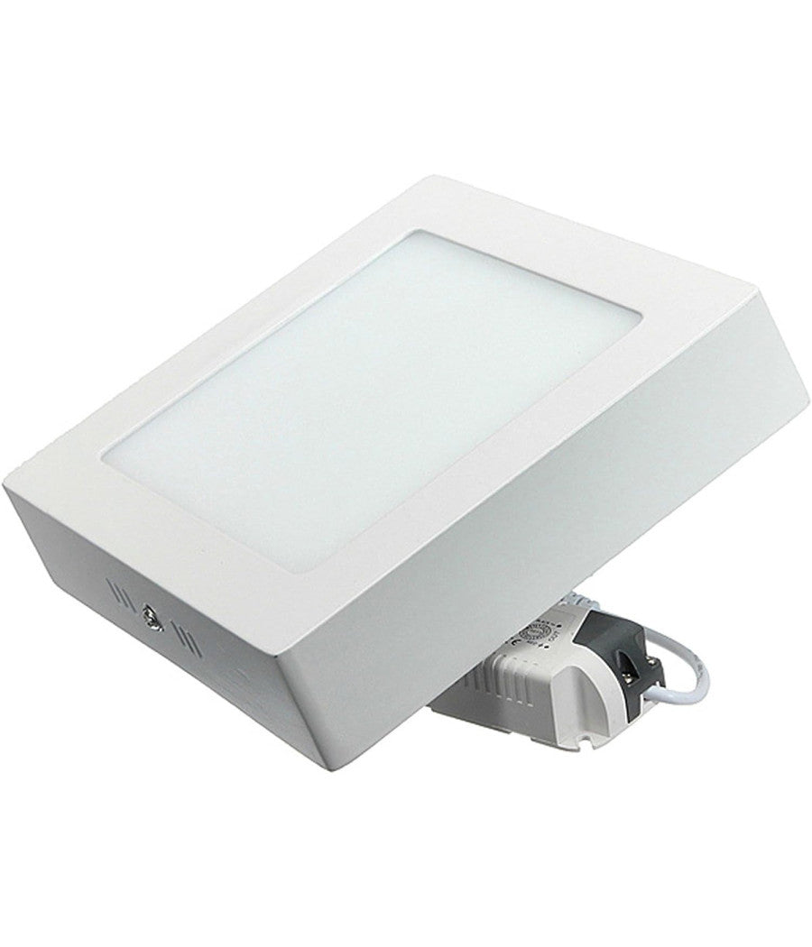 Plafoniera Faretto Pannello Soffitto Led Luce Freddo 12w Quadrato Tondo  -bianco Caldo  Quadrato    -