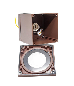 Plafoniera Faretto Quadrato Soffitto Impermeabile Gu10 Vasca Box Doccia Bagno 230v         