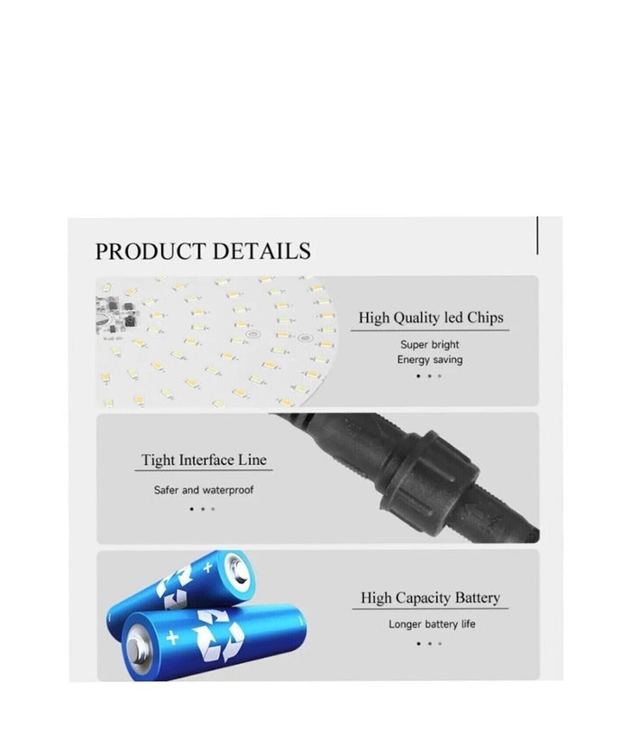 Plafoniera Faro Led Pannello Solare 200 W Con Sensore Crepuscolare Ip65 Esterno         