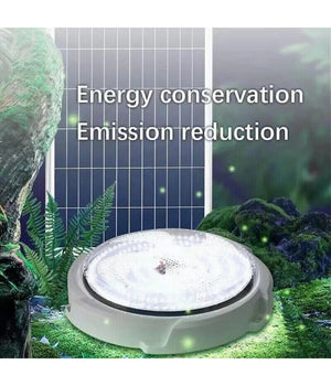 Plafoniera Faro Led Pannello Solare 200 W Con Sensore Crepuscolare Ip65 Esterno         