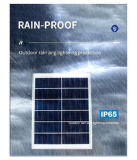 Plafoniera Faro Led Pannello Solare 200 W Con Sensore Crepuscolare Ip65 Esterno         