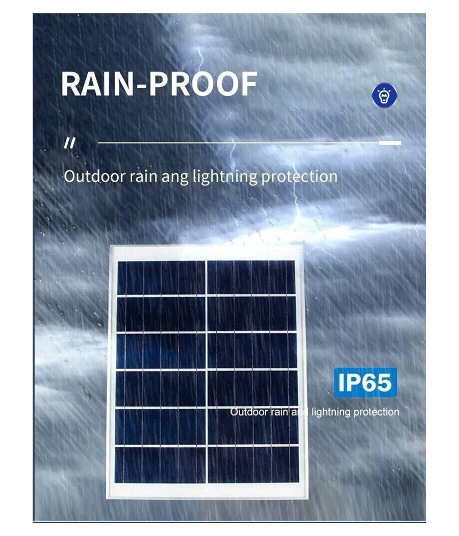 Plafoniera Faro Led Pannello Solare 400 W Con Sensore Crepuscolare Ip65 Esterno         