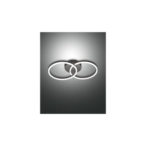 Plafoniera GIOTTO a led moderna 36W nero 3508-22-101 Fabas Luce