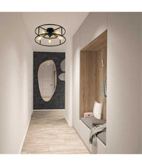 Plafoniera Lampadario Da Soffitto Circolare Stile Industriale Lampada 5xe27 C71-5         