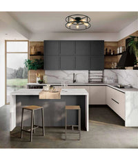 Plafoniera Lampadario Da Soffitto Circolare Stile Industriale Lampada 5xe27 C71-5         