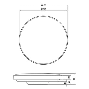 LÚZETE - PLAFONIERA LED 18W 4000K 2000 LUMEN BIANCA IP44 SHILO