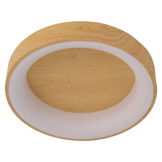 LÚZETE - PLAFONIERA LED 50W REGOLABILE CON TELECOMANDO EFFETTO LEGNO HARALD