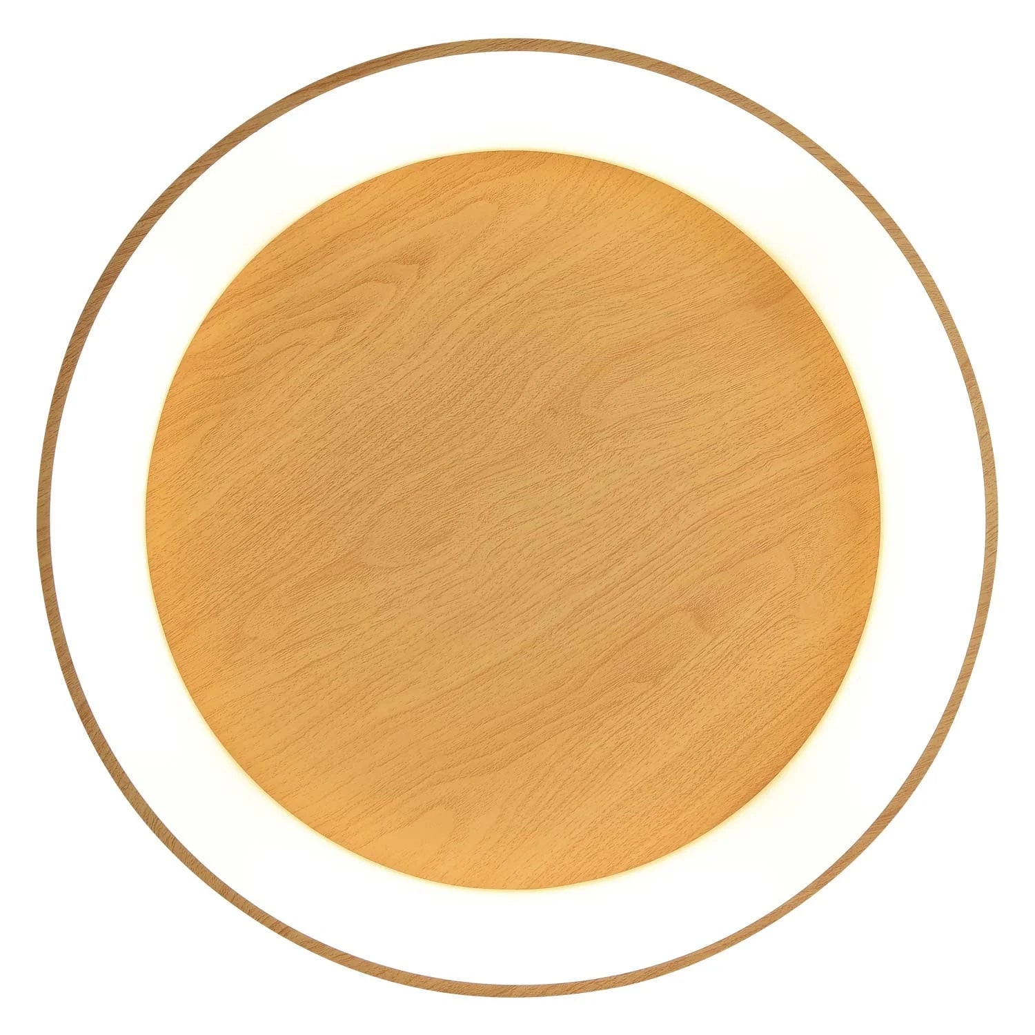 LÚZETE - PLAFONIERA LED 50W REGOLABILE CON TELECOMANDO EFFETTO LEGNO HARALD