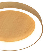 LÚZETE - PLAFONIERA LED 50W REGOLABILE CON TELECOMANDO EFFETTO LEGNO HARALD