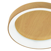 LÚZETE - PLAFONIERA LED 50W REGOLABILE CON TELECOMANDO EFFETTO LEGNO HARALD