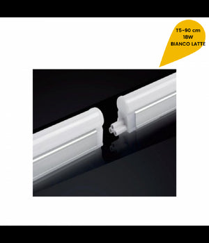 Plafoniera Led Neon T5 Sottopensile Opaco Vari Toni Luce 18 Watt 90cm         