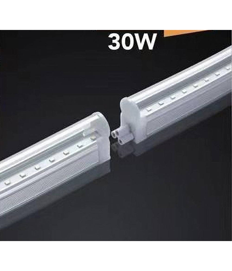 Plafoniera Led Neon T5 Sottopensile Vetro Trasparente 30 Watt 150 Cm         