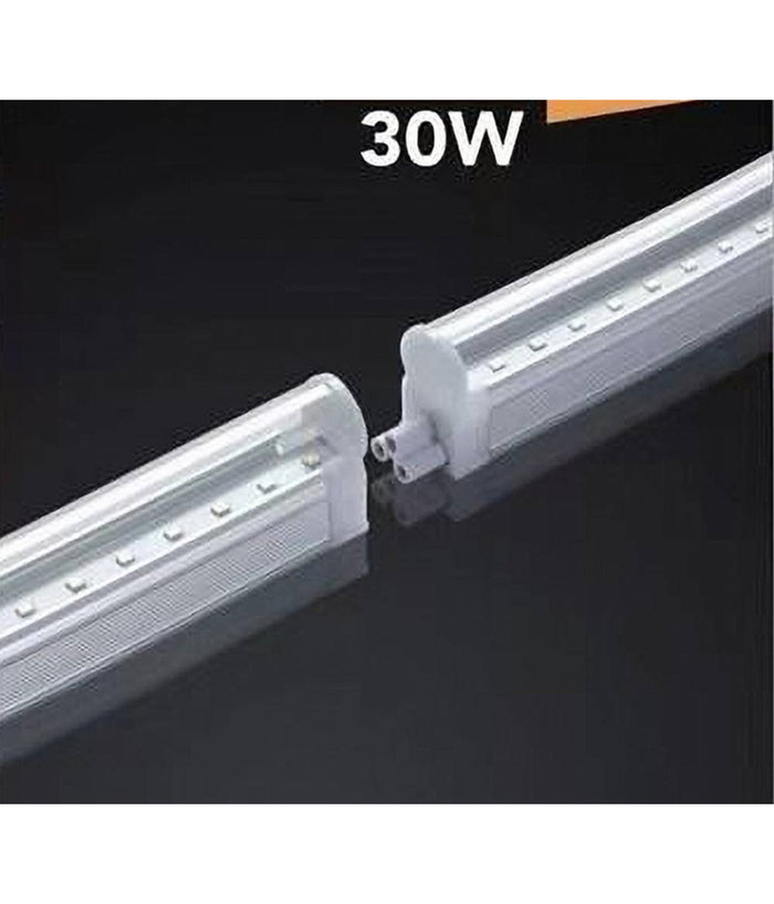 Plafoniera Led Neon T5 Sottopensile Vetro Trasparente 30 Watt 150 Cm         