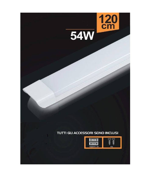 Plafoniera Led Slim 54w 120cm Sottopensile Ripiani Luce Calda Fredda Naturale         