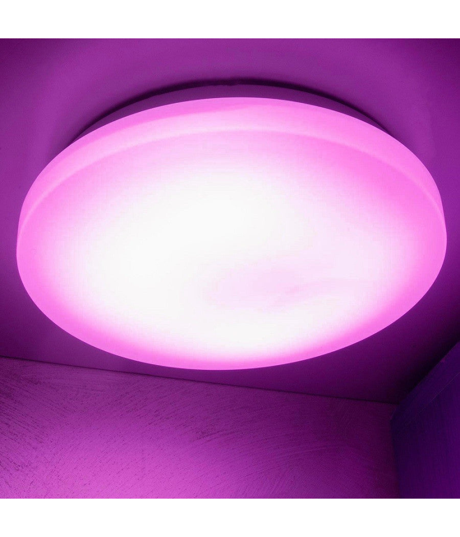 Plafoniera Led Smart 20w Rgb Cct Wifi Intelligente Dimmerabile Smartphone Alexa Google         