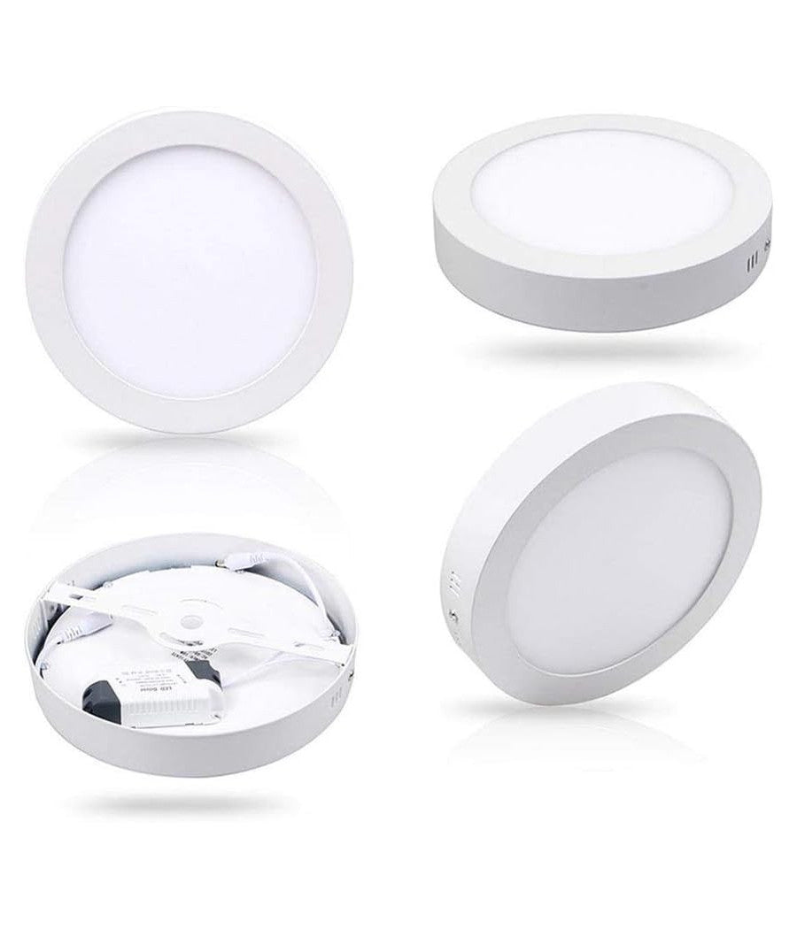 Plafoniera Led Tonda O Quadrata Da Superficie Pannello Da 25w Caldo Freddo Natur  -bianco Freddo  Tondo    -