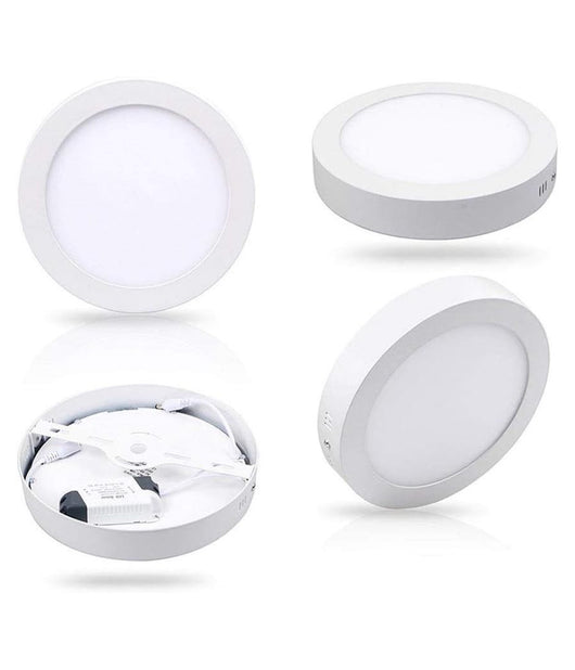 Plafoniera Led Tonda O Quadrata Da Superficie Pannello Da 25w Caldo Freddo Natur  -bianco Freddo  Tondo    -