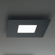 Plafoniera moderna gea luce bilde pg 56w led 220v alluminio lampada soffitto parete, finitura metallo nero opaco
